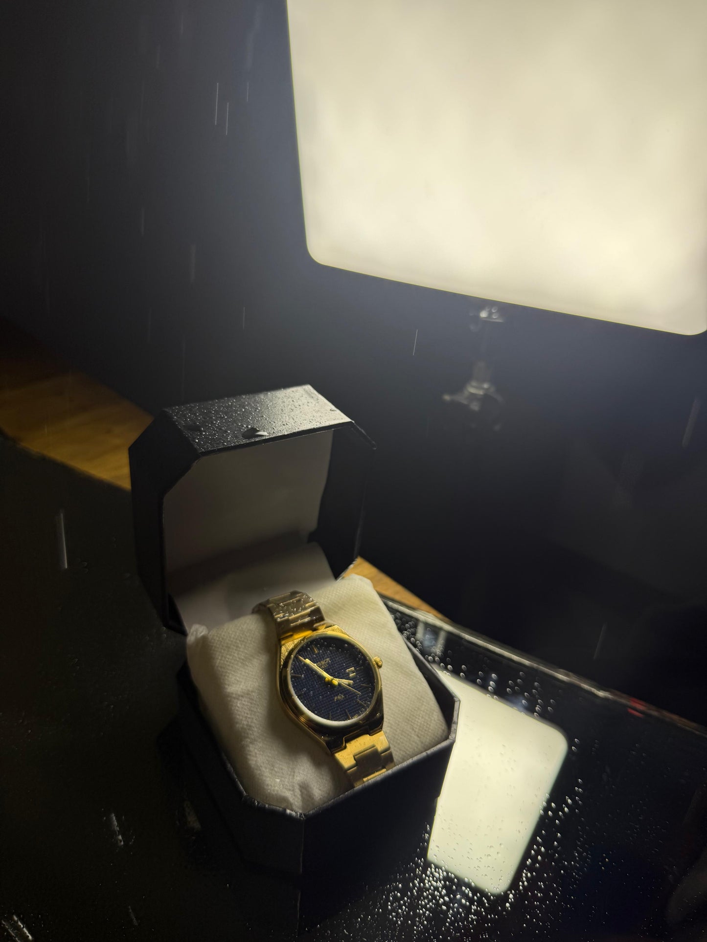 Tissot PRX Rose Gold With Deep Blue Textured Dial Watch