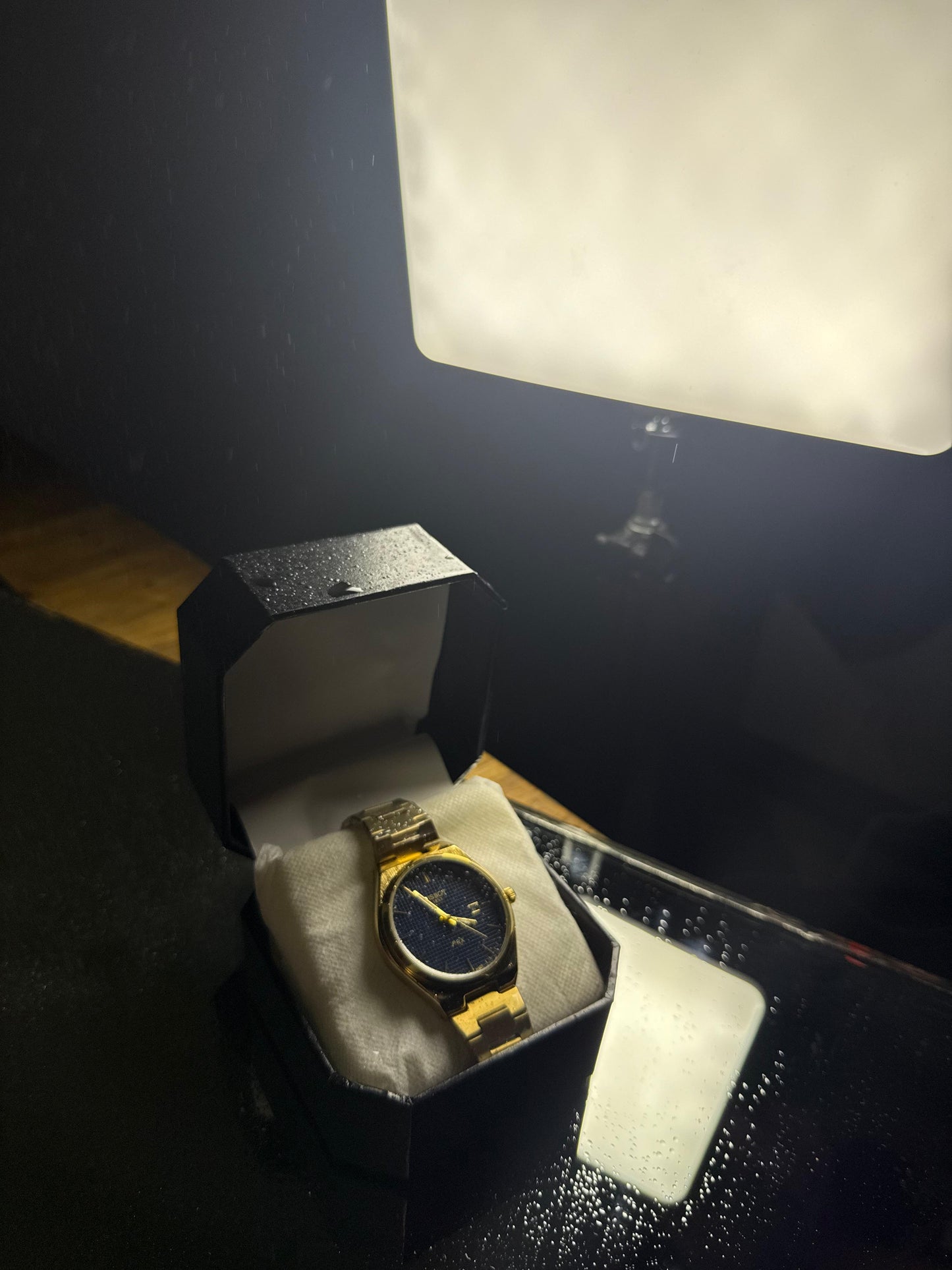 Tissot PRX Rose Gold With Deep Blue Textured Dial Watch